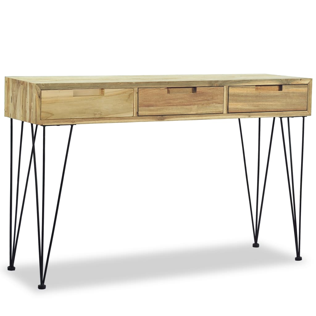 Table console 120x35x76 cm Teck massif