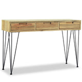 Table console 120x35x76 cm Teck massif