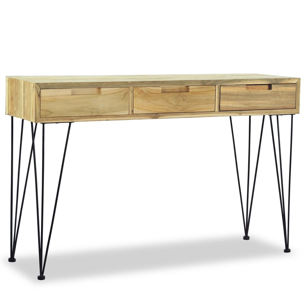 Table console 120x35x76 cm Teck massif