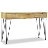 Table console 120x35x76 cm Teck massif