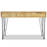 Table console 120x35x76 cm Teck massif