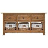 Solid mahogany wood sideboard 100x30x50 cm