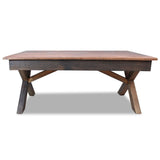 Table basse bois de récupération mélangé 110x60x45 cm