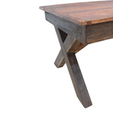 Table basse bois de récupération mélangé 110x60x45 cm