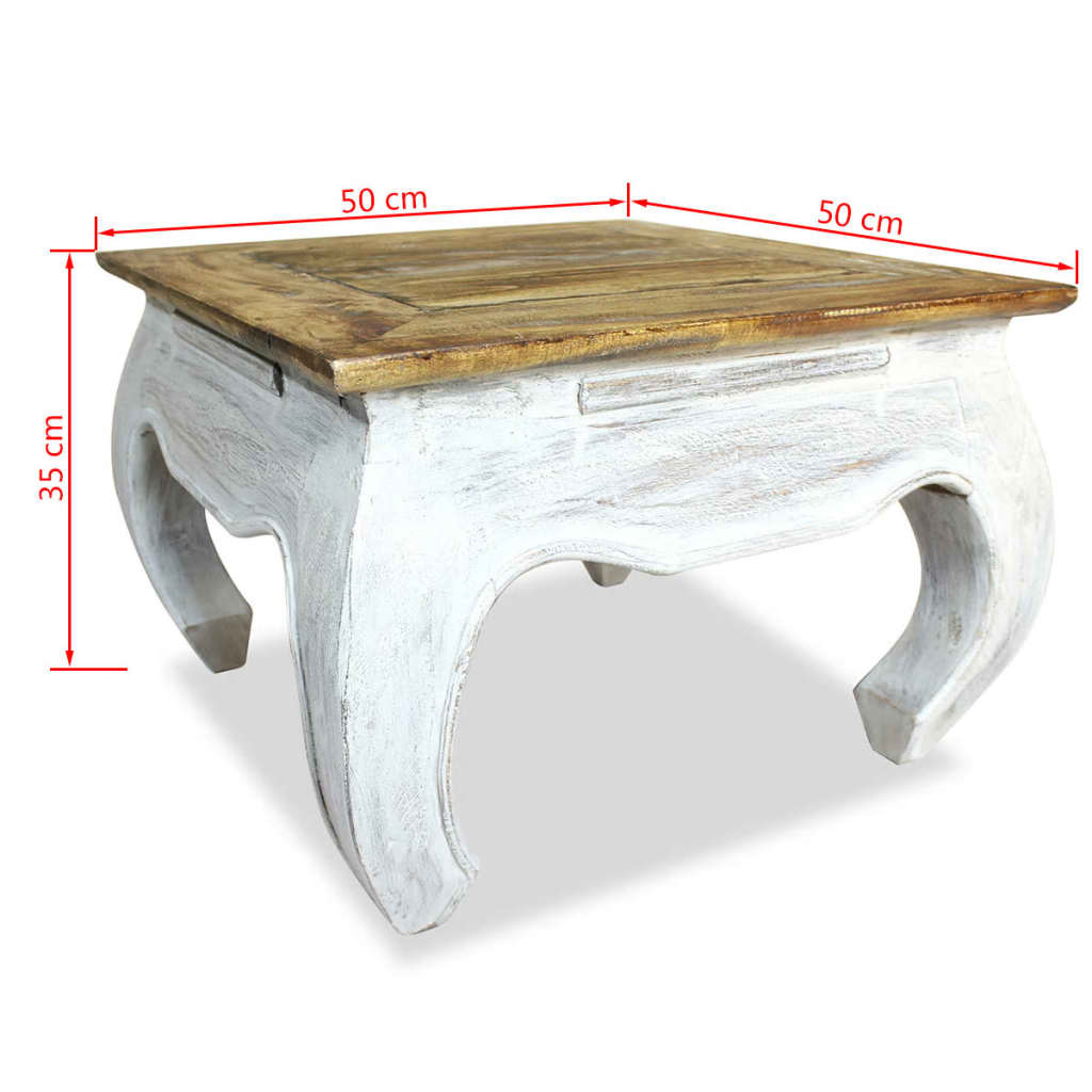 Table d'appoint bois d'acajou massif 50x50x35 cm