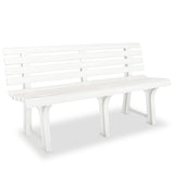 Banc de jardin 145,5 cm Plastique Blanc