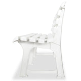 Banc de jardin 145,5 cm Plastique Blanc