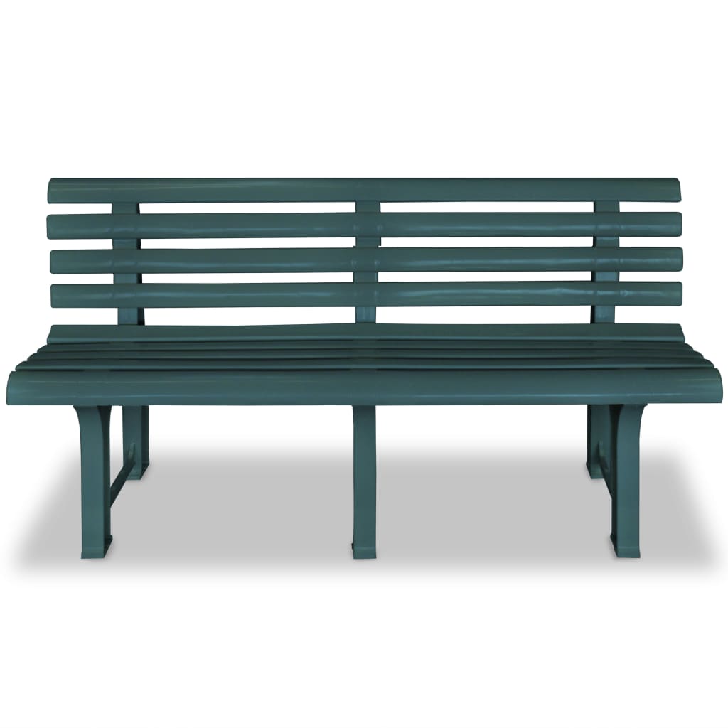 Banc de jardin 145,5 cm Plastique Vert