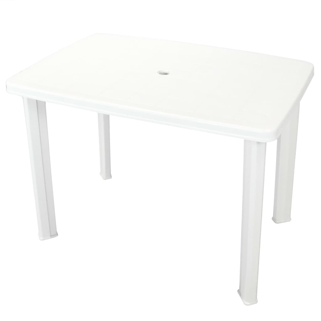 Table de jardin Blanc 101 x 68 x 72 cm Plastique