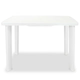 Table de jardin Blanc 101 x 68 x 72 cm Plastique