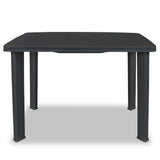 Table de jardin Anthracite 101 x 68 x 72 cm Plastique