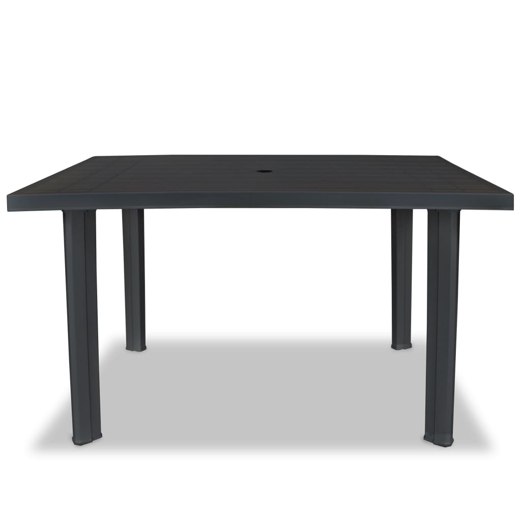 Table de jardin Anthracite 126 x 76 x 72 cm Plastique