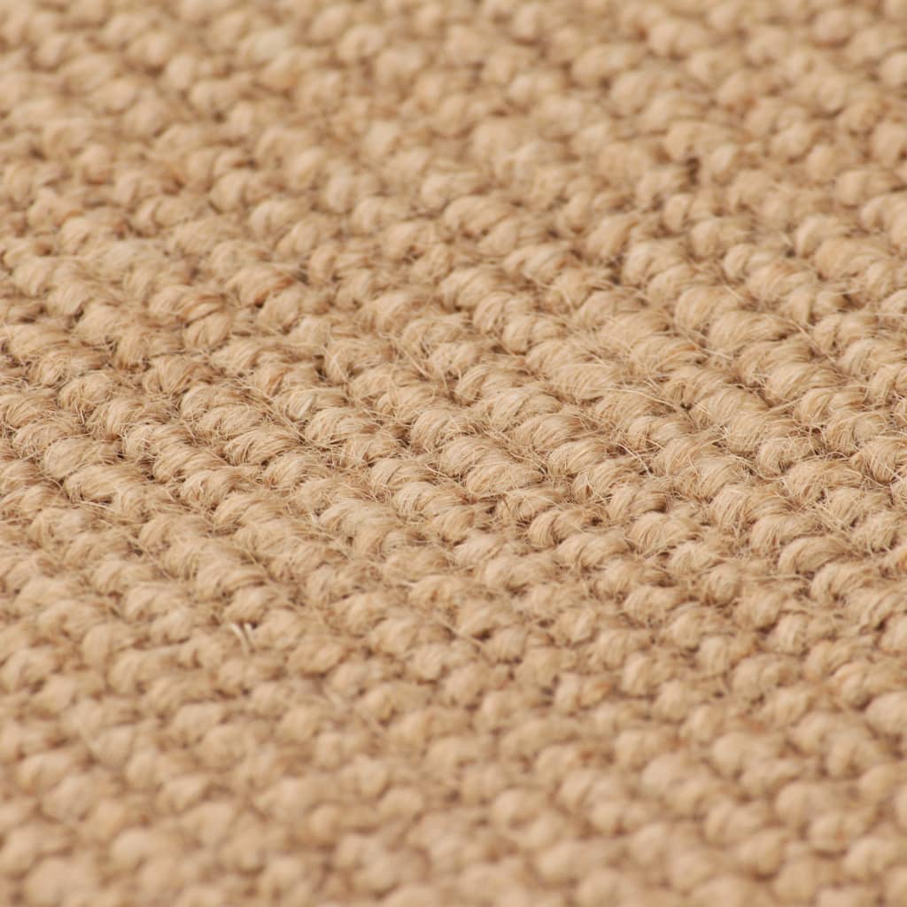 Tapis en jute avec support en latex 70 x 130 cm Naturel