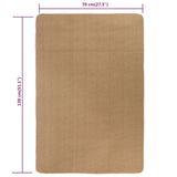 Tapis en jute avec support en latex 70 x 130 cm Naturel