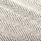 Couverture coton à chevrons 220x250 cm Gris