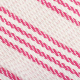 Couverture coton à rayures 160x210 cm Rose et Blanc