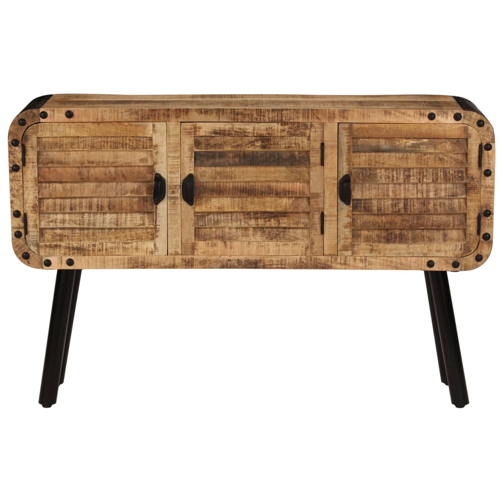 Solid mango wood sideboard 120x30x76 cm