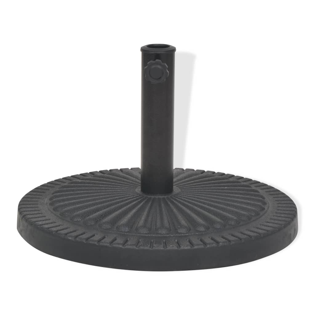 Socle de parasol Résine Rond Noir 14 kg