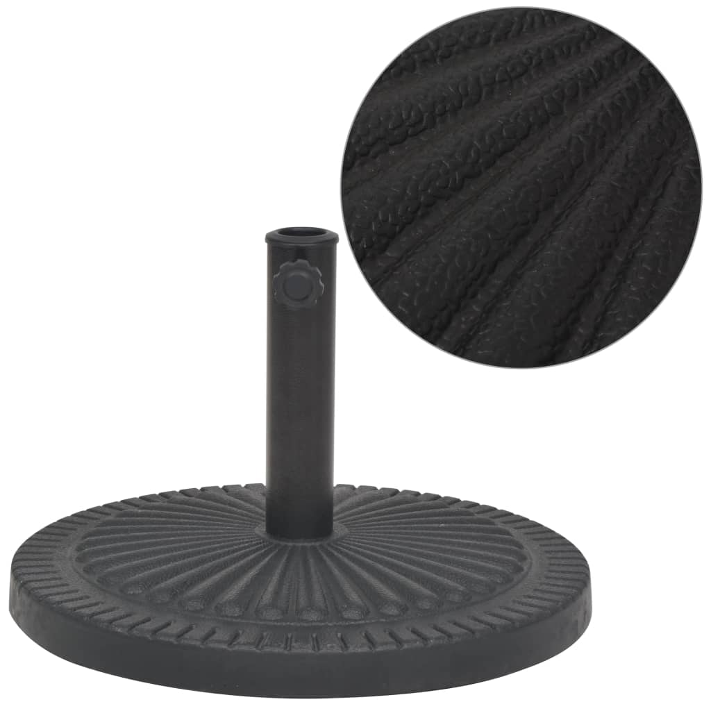 Socle de parasol Résine Rond Noir 29 kg