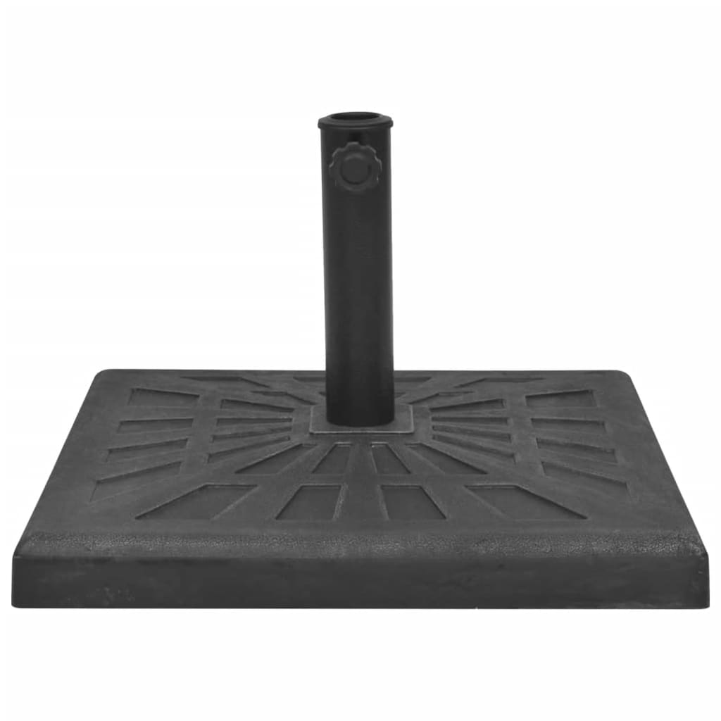 Base carrée de parasol Résine Noir 19 kg