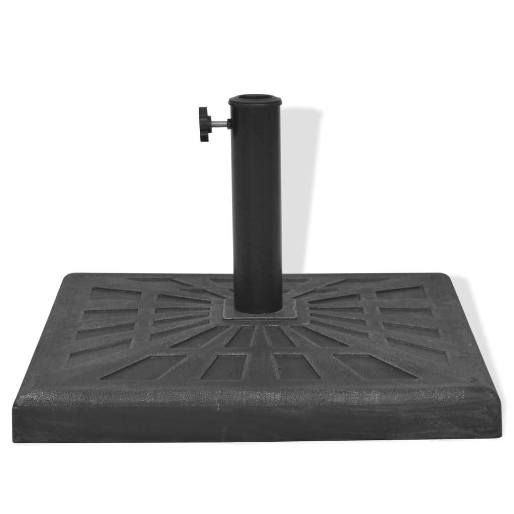 Base carrée de parasol Résine Noir 19 kg