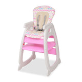 Chaise haute convertible 3-en-1 avec table Rose