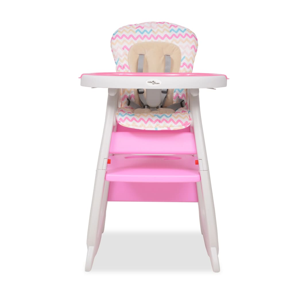 Chaise haute convertible 3-en-1 avec table Rose