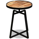 Round side table Solid reclaimed teak