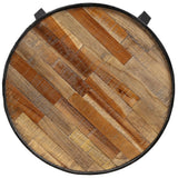 Round side table Solid reclaimed teak