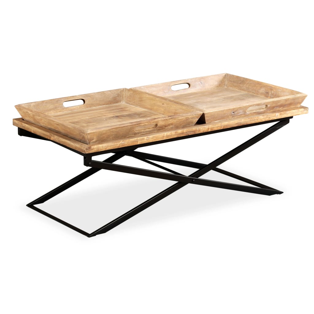 Table basse Bois de manguier massif 110x55x42 cm