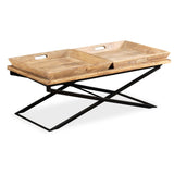 Table basse Bois de manguier massif 110x55x42 cm