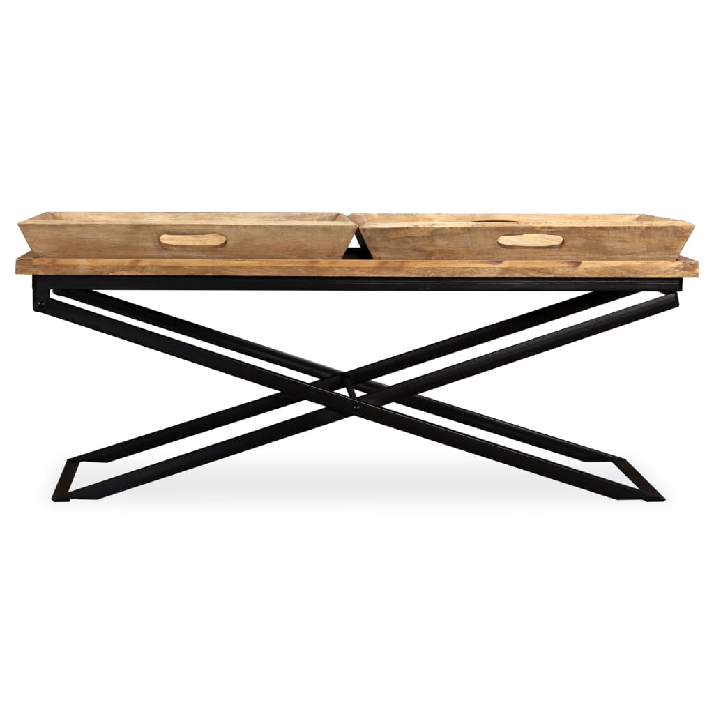 Table basse Bois de manguier massif 110x55x42 cm