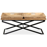 Table basse Bois de manguier massif 110x55x42 cm