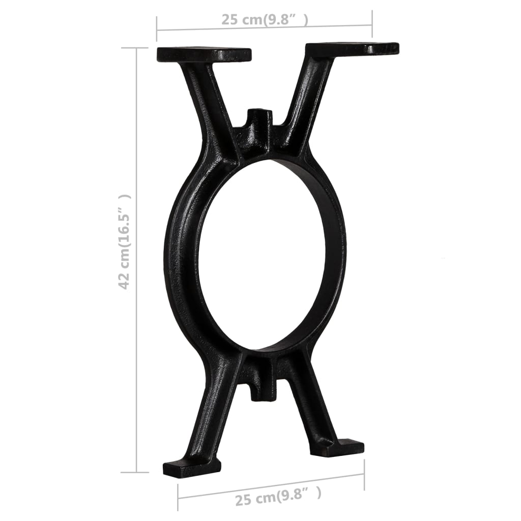 Bench leg 2 pcs O-frame Cast Iron