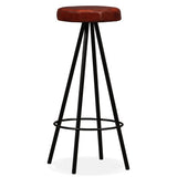 Tabourets de bar lot de 2 cuir véritable