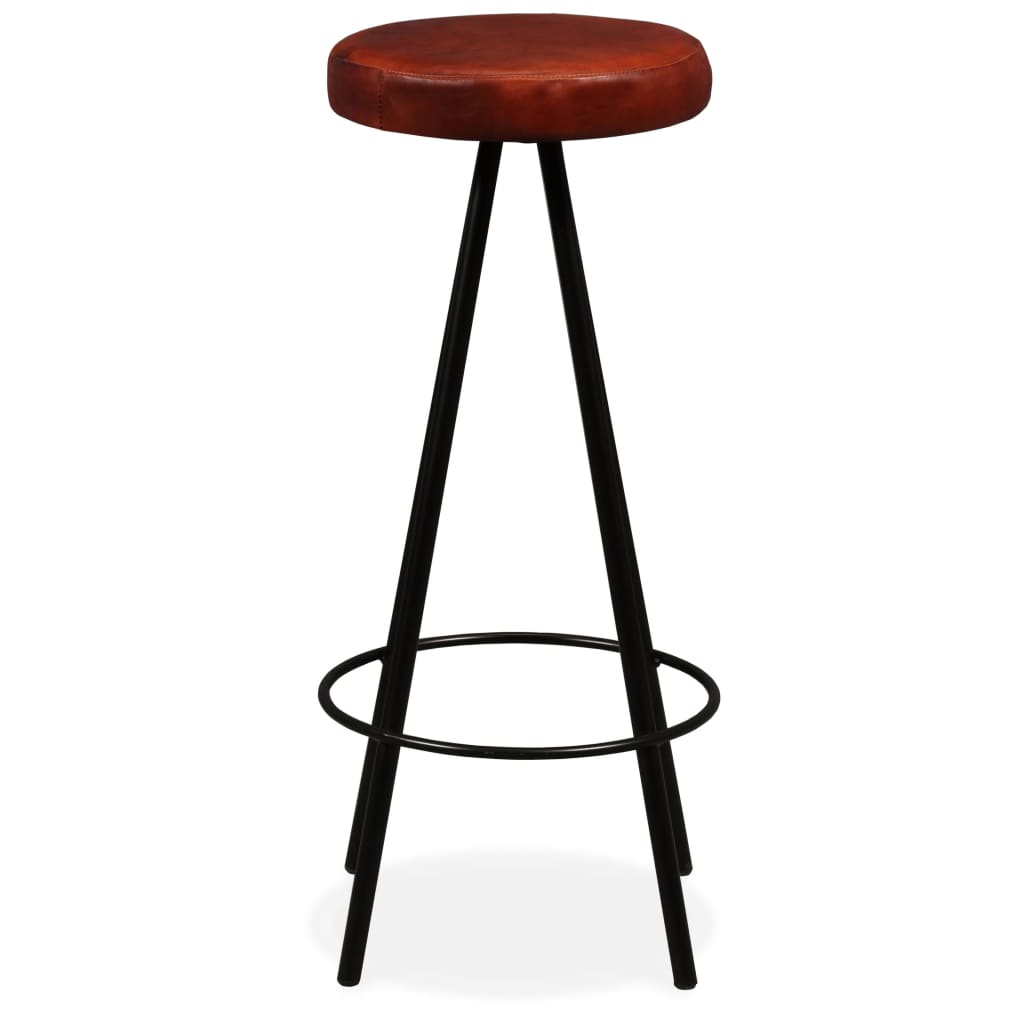 Tabourets de bar lot de 2 cuir véritable