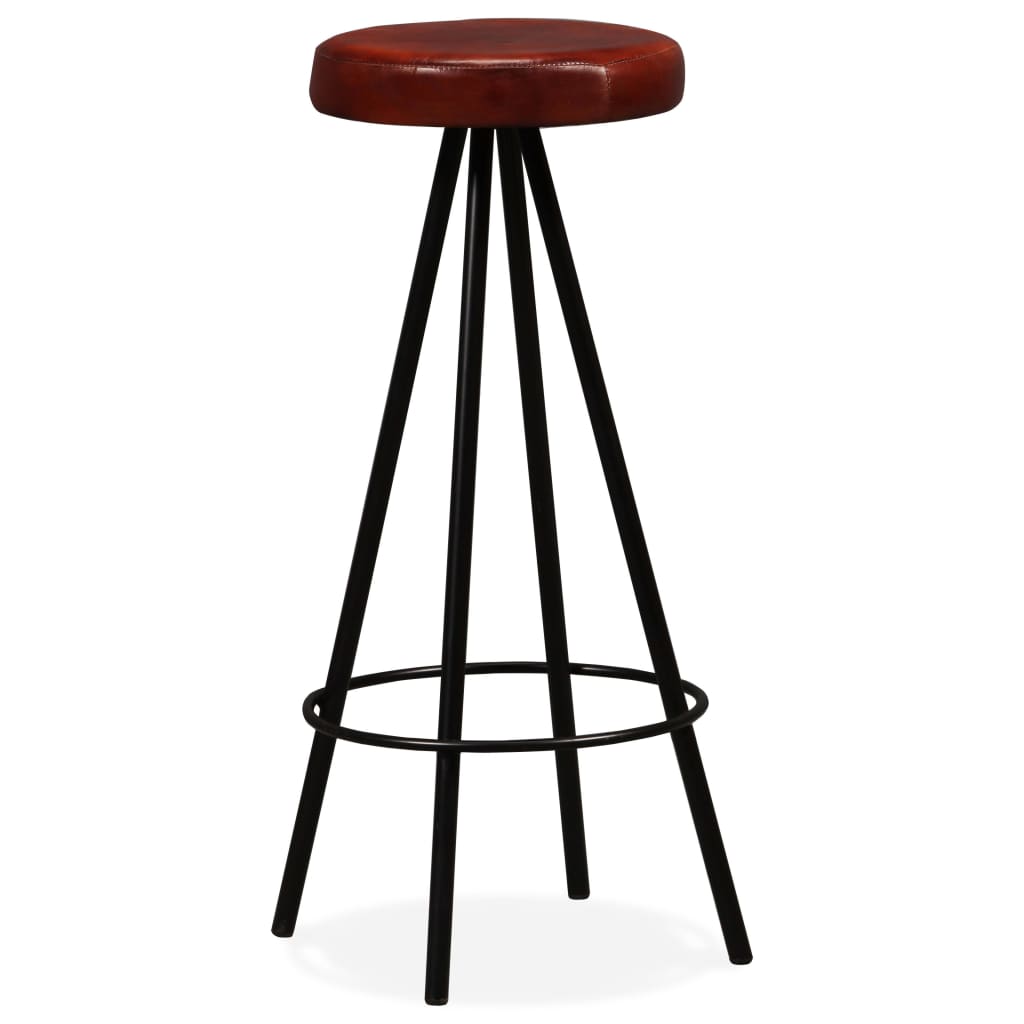 Tabourets de bar lot de 2 cuir véritable