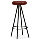 Tabourets de bar lot de 2 cuir véritable