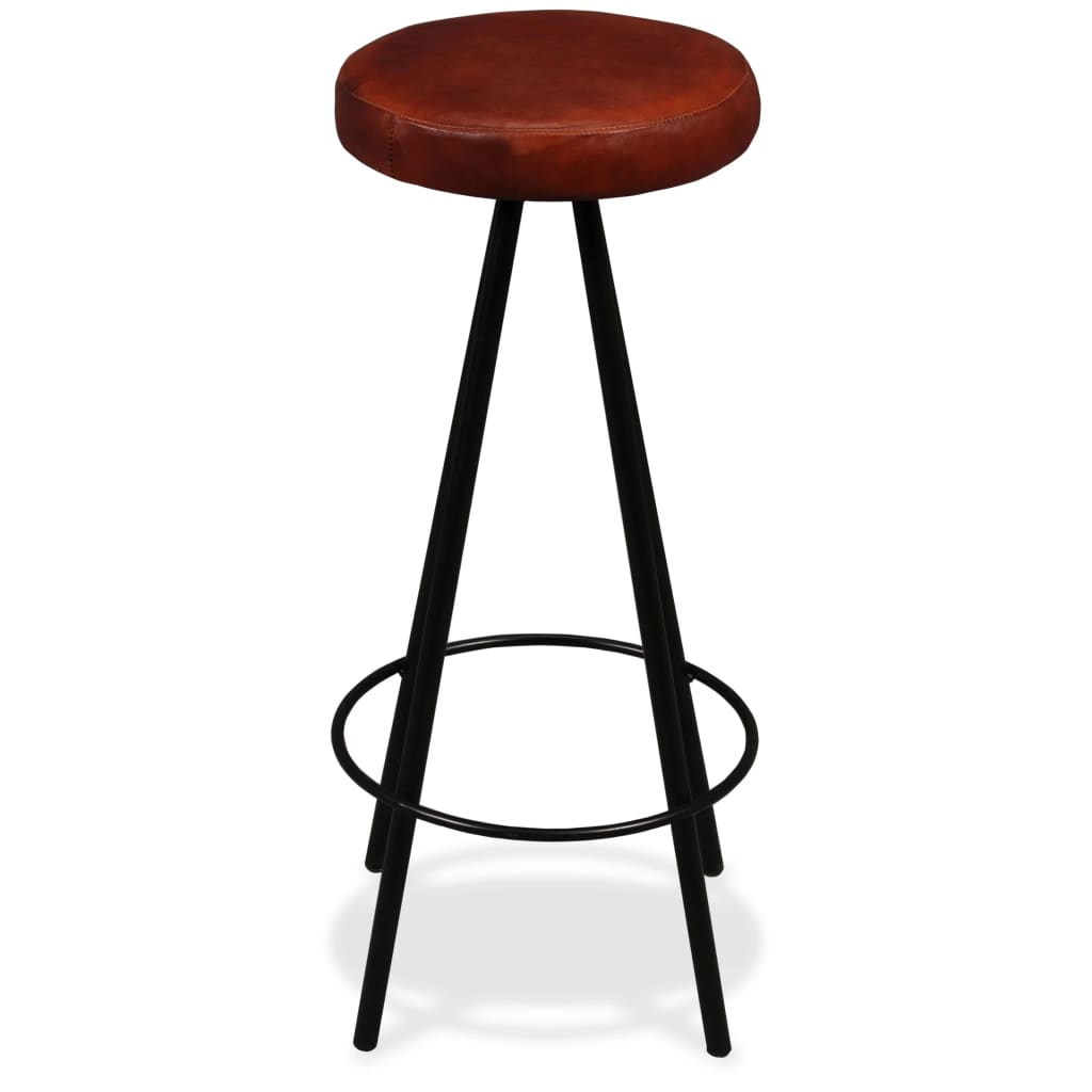 Tabourets de bar lot de 4 cuir véritable