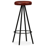 Tabourets de bar lot de 4 cuir véritable