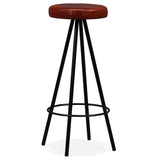 Tabourets de bar lot de 4 cuir véritable