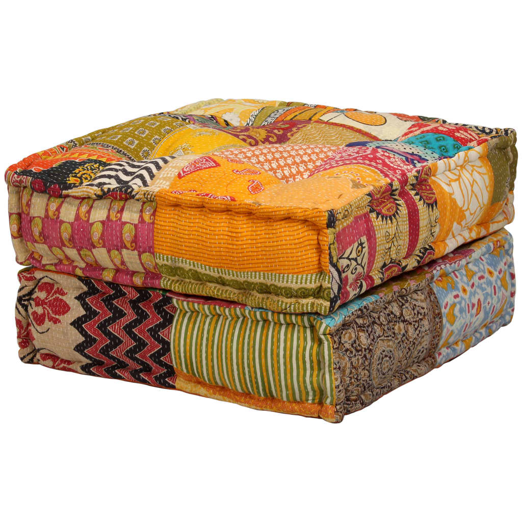 Pouf modulaire à 2 places Patchwork Tissu