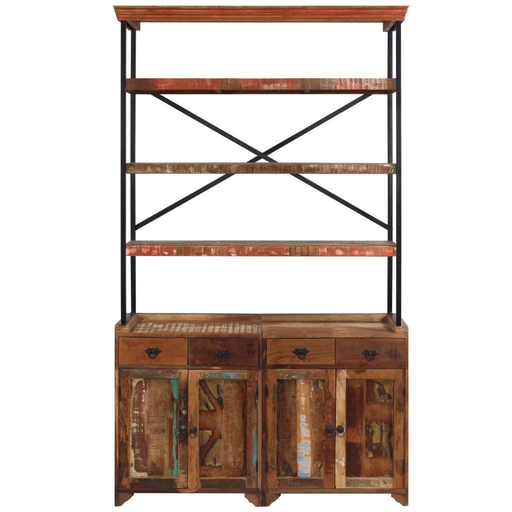 Buffet avec étagères Bois de récupération massif 120x35x200 cm