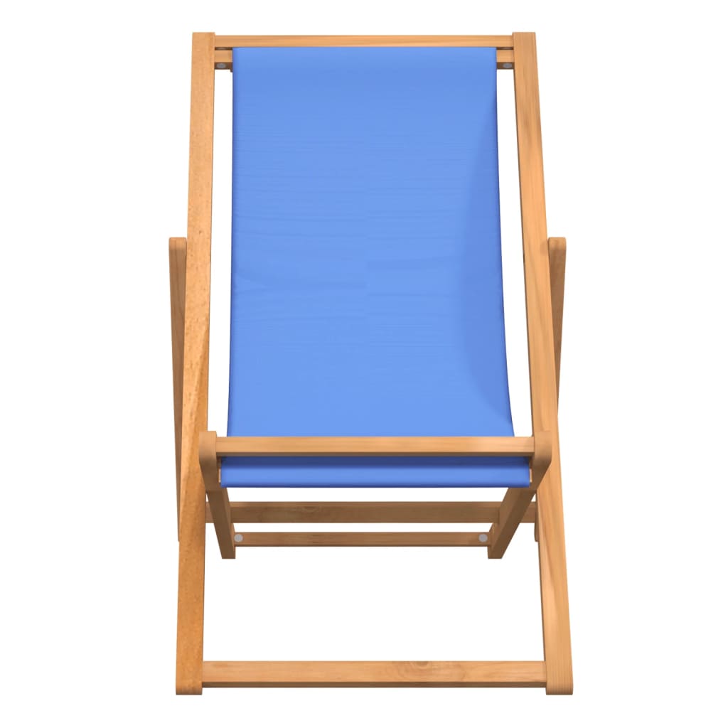 Terrassenstuhl aus Teakholz 56x105x96 cm Blau