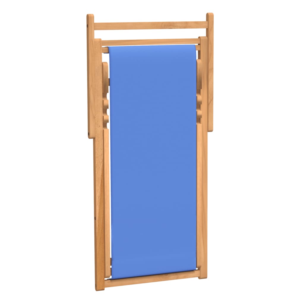 Terrassenstuhl aus Teakholz 56x105x96 cm Blau