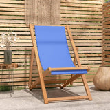 Terrassenstuhl aus Teakholz 56x105x96 cm Blau