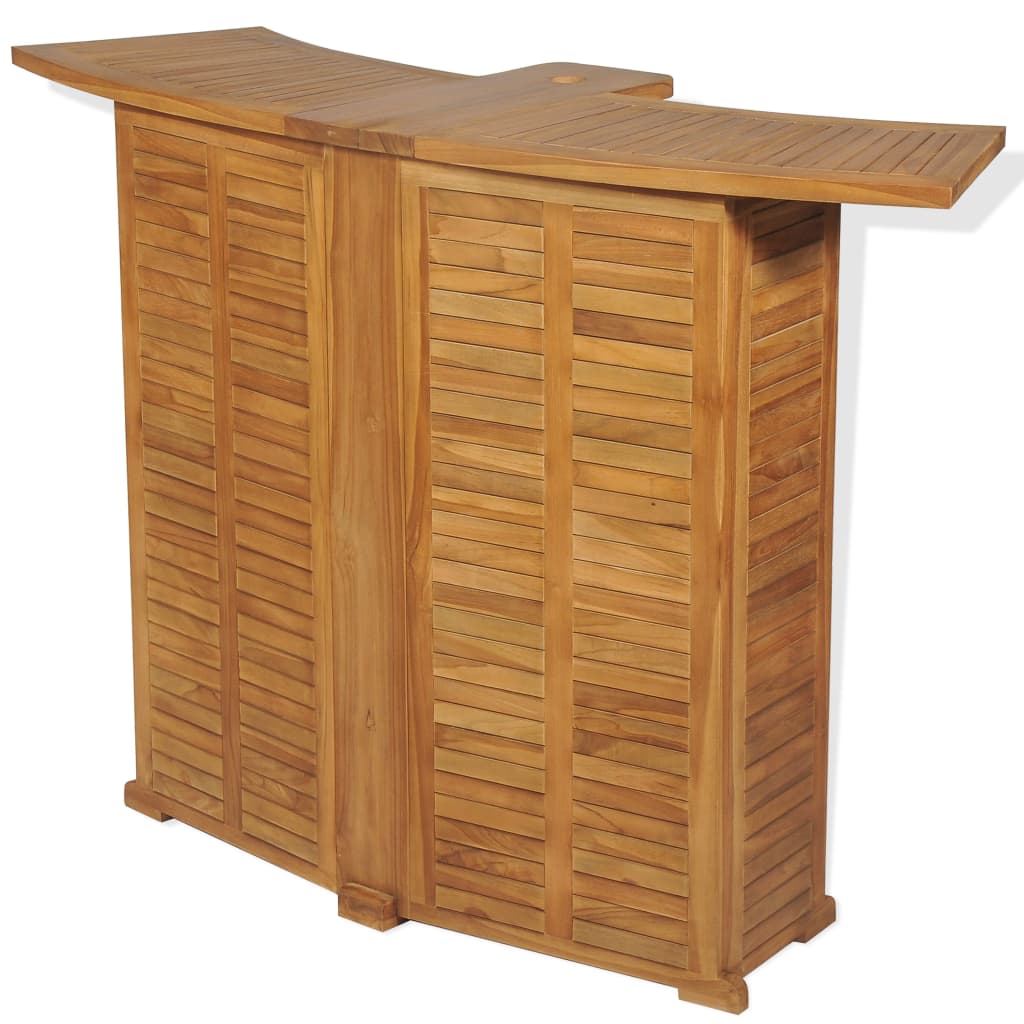 Table pliable de bar 155x53x105 cm Bois de teck solide