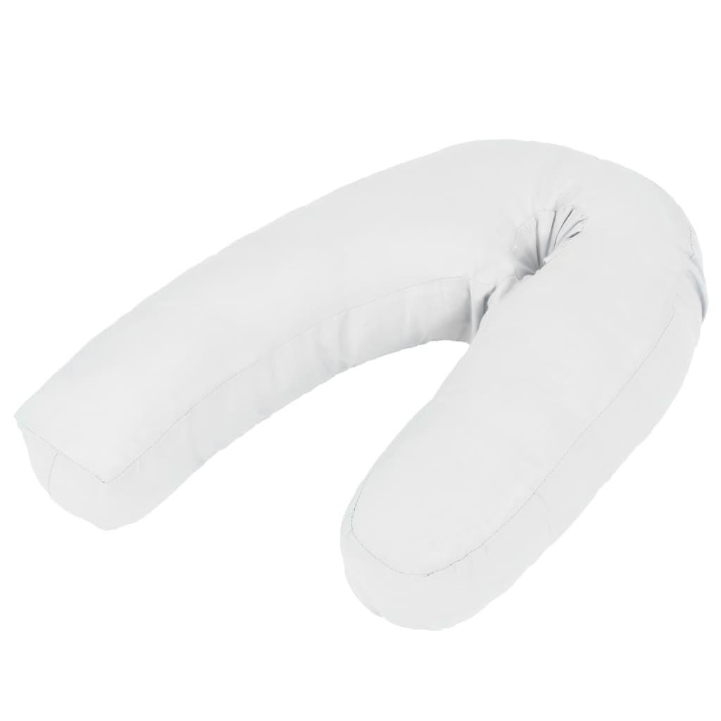 Coussin de grossesse en forme de J 54x(36-43) cm Blanc