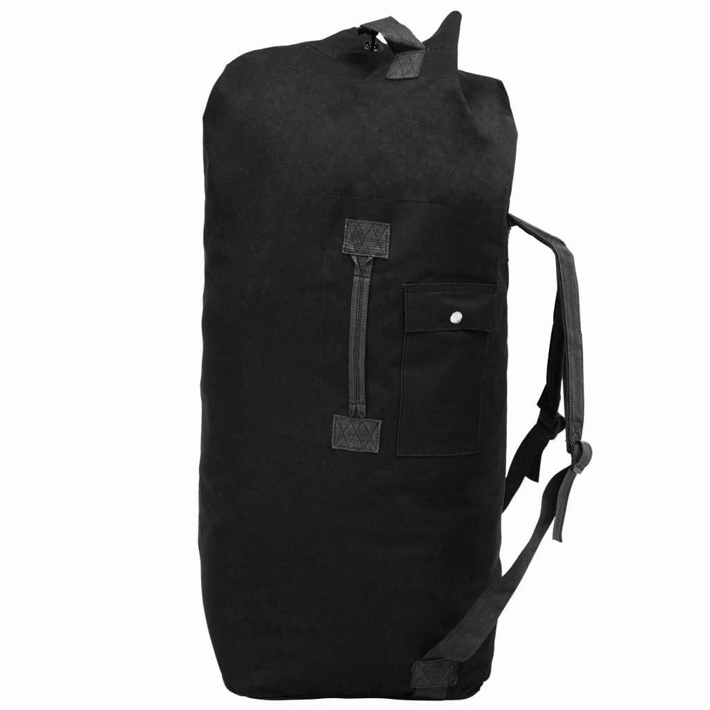 Sac de sport en style militaire 85 L Noir