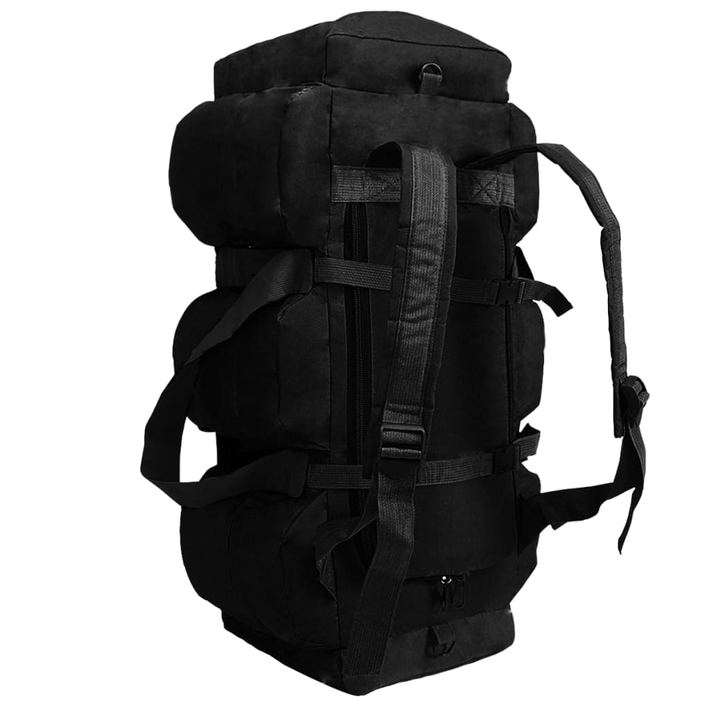 Sac de sport en style militaire 3-en-1 90 L Noir